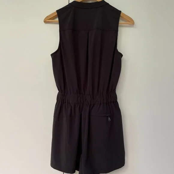 Girlfriend Collective Stretch Woven Sleeveless Romper XXS - Picture 3 of 5